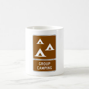 Gruppen-Camping-Schild Kaffeetasse