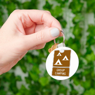Gruppen-Camping-Schild Schlüsselanhänger