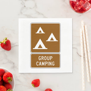 Gruppen-Camping-Schild Serviette