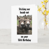 GRUPPEN ODER MÜLLENSPIELE GLÜCKLICH *16.* Geburtst Karte (Gelbe Blume)