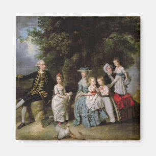 Gruppen-Porträt der Colmore Familie Magnet