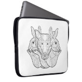Gruppen-Tiergekritzel Laptopschutzhülle (Vorne Rechts)