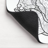 Gruppen-Tiergekritzel Mousepad (Ecke)