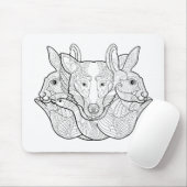 Gruppen-Tiergekritzel Mousepad (Mit Mouse)