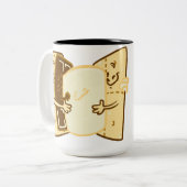 Gruppen-Umarmung Zweifarbige Tasse (Vorderseite Links)