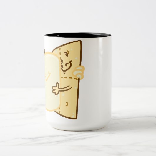 Gruppen-Umarmung Zweifarbige Tasse (Mittel)