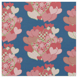 Gruppen von Herz und Rote Rose - kundenspezifische Stoff