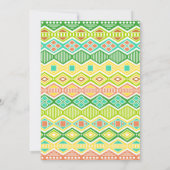 Gruppenabschlussparty - farbiges Stammesmuster Einladung (Rückseite)