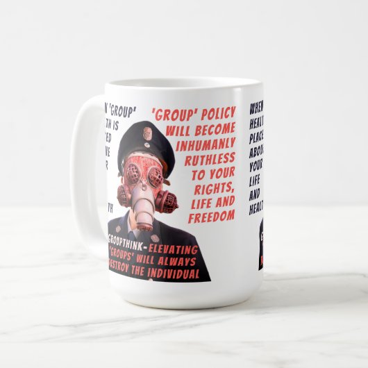 Gruppendenken Kaffeetasse (Vorderseite Links)