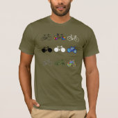 Gruppenfahrräder T-Shirt (Vorderseite)