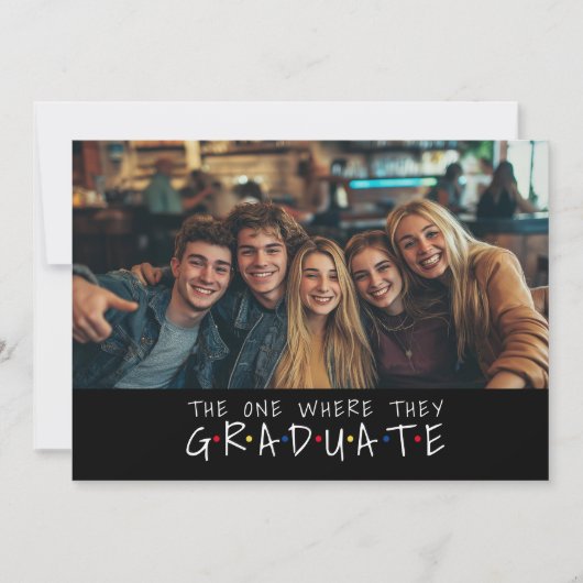 Gruppenfeier Abschluss 1 Bild mit mehreren Namen Einladung (Vorderseite)