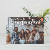 Gruppenfeier Abschluss 1 Bild mit mehreren Namen Einladung (Stehend Vorderseite)