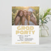 Gruppenfeier Abschluss - Joint Grad Party Einladung (Stehend Vorderseite)