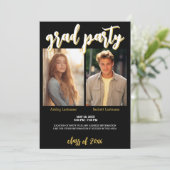 Gruppenfeier Abschluss - Joint Grad Party Einladung (Stehend Vorderseite)