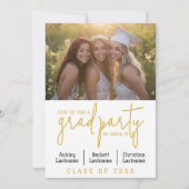 Gruppenfeier für Abschluss - Dreifach-Absolventen Einladung (Vorderseite)