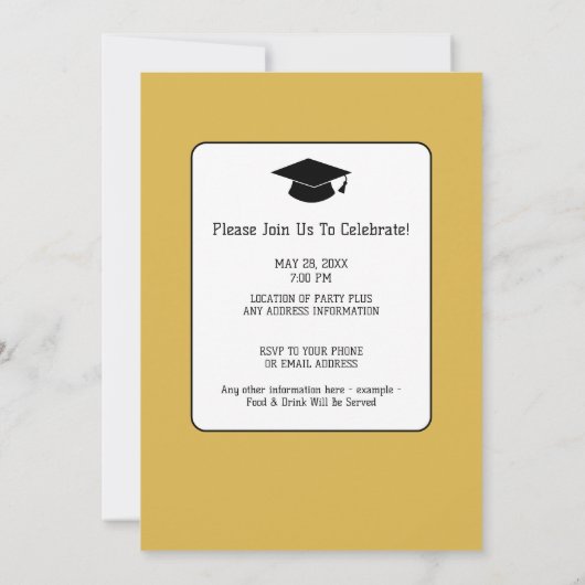 Gruppenfeier für Abschluss - Dreifach-Absolventen Einladung (Rückseite)