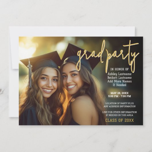 Gruppenfeierlichkeiten zum Abschluss - Gemeinsames Einladung (Vorderseite)