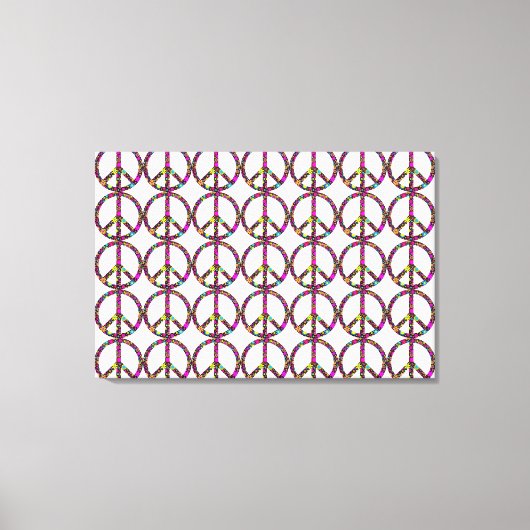 GRUPPENFLORALFRIEDENSSIGNAL LEINWANDDRUCK (Vorderseite)