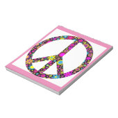 GRUPPENFLORALFRIEDENSSIGNAL NOTIZBLOCK (Rotiert)