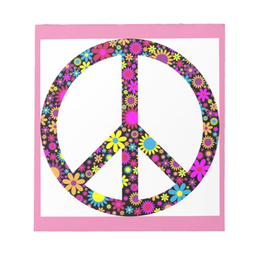 GRUPPENFLORALFRIEDENSSIGNAL NOTIZBLOCK (Vorderseite)