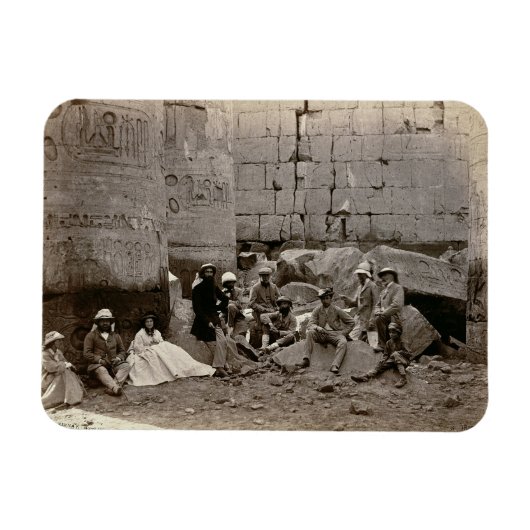 Gruppenfoto in der Hall of Columns, Karnak, T Magnet (Horizontal)
