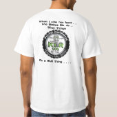 Gruppenlogofront Kundgebungs-Logo Rückseite + tun T-Shirt (Rückseite)