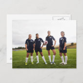 Gruppenportait von Teenager-Fußball-Spielern Postkarte (Vorne/Hinten)