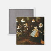 Gruppenportrait von drei Generationen Magnet (Vorderseite/Rückseite)