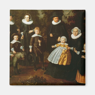 Gruppenportrait von drei Generationen Magnet