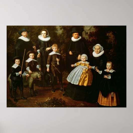 Gruppenportrait von drei Generationen Poster (Vorne)