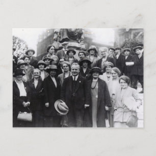 Gruppenportrait von Gewerkschaftern Postkarte