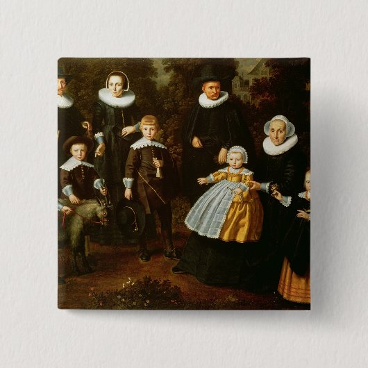 Gruppenporträt von drei Generationen a Button (Vorderseite)