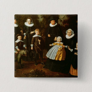 Gruppenporträt von drei Generationen a Button