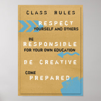 Gruppenregeln-Poster (benutzerdefinierbar) Poster