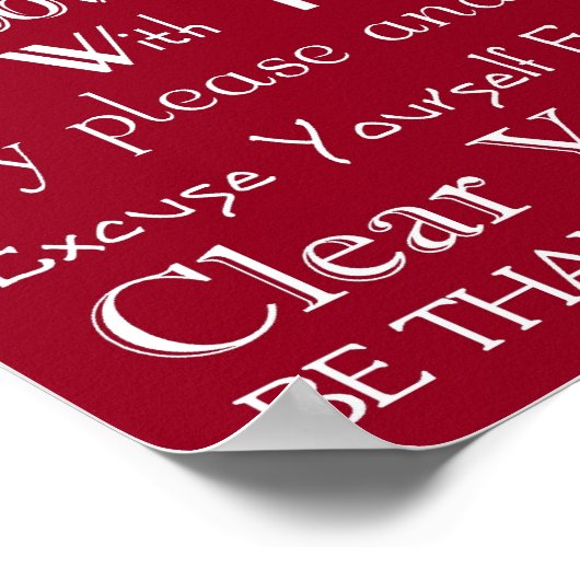 Gruppentabellenregeln Poster (Ecke)