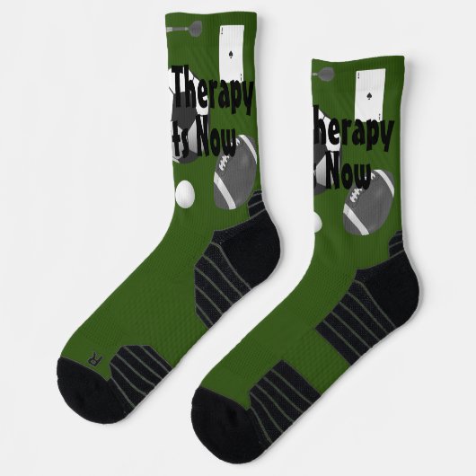 Gruppentherapie beginnt jetzt mit grüner Schwarzty Socken (Links)