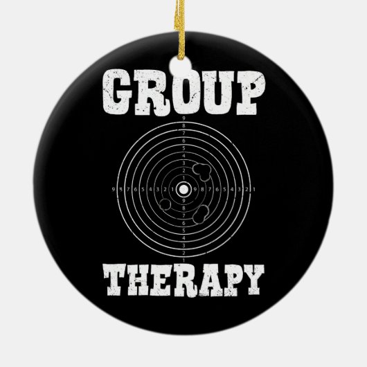 Gruppentherapie Pro Guns Besitzer Shooting Range T Keramik Ornament (Hinten)