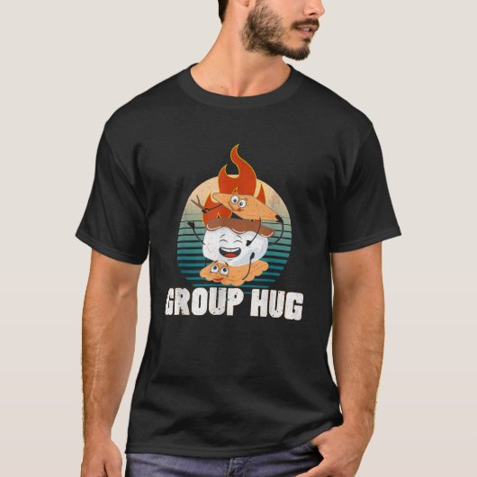 Gruppenumarmung - Gruppenumarmung für Camping T-Shirt (Vorderseite)