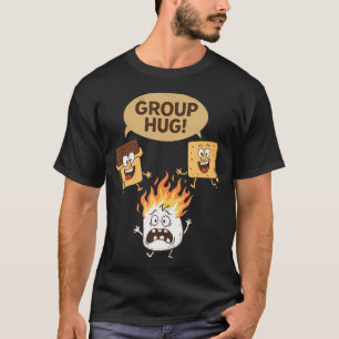 Gruppenumarmung Lustiger Smores Lagerfeuer Marshma T-Shirt