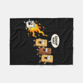 Gruppenumarmung Marshmallow Lagerfeuer Smores Lust Fleecedecke (Vorderseite (Horizontal))
