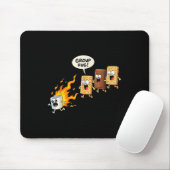 Gruppenumarmung Marshmallow Lagerfeuer Smores Lust Mousepad (Mit Mouse)