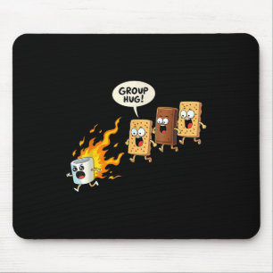 Gruppenumarmung Marshmallow Lagerfeuer Smores Lust Mousepad