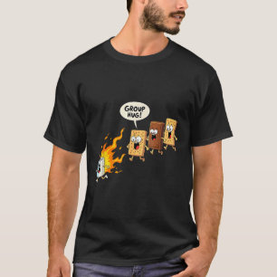Gruppenumarmung Marshmallow Lagerfeuer Smores Lust T-Shirt