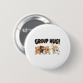 Gruppenumarmung Marshmallow Smore Lustiges Camping Button (Vorne & Hinten)