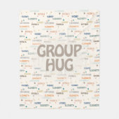 Gruppenumarmung mehrerer 3-4-Names Gruppengeschenk Fleecedecke (Vorderseite)