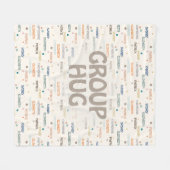 Gruppenumarmung mehrerer 3-4-Names Gruppengeschenk Fleecedecke (Vorderseite (Horizontal))