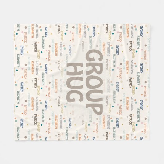 Gruppenumarmung mehrerer 3-4-Names Gruppengeschenk Fleecedecke (Vorderseite (Horizontal))