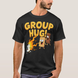 Gruppenumarmung Smores Camping Rösten T-Shirt