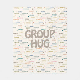 Gruppenumarmung von mehreren 5-7 Namen für ein gut Fleecedecke