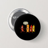 Gruppenumarmung Wurst Brötchen Chup Senf Lustiger Button (Vorne & Hinten)
